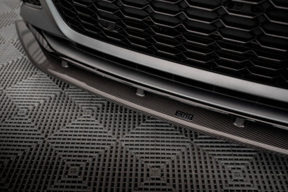 MAXTON DESIGN CF-AU-RS6-C8-FD1-245-P CARBON FIBER FRONT SPLITTER AUDI RS6 C8 / RS7 C8 | ML Performance