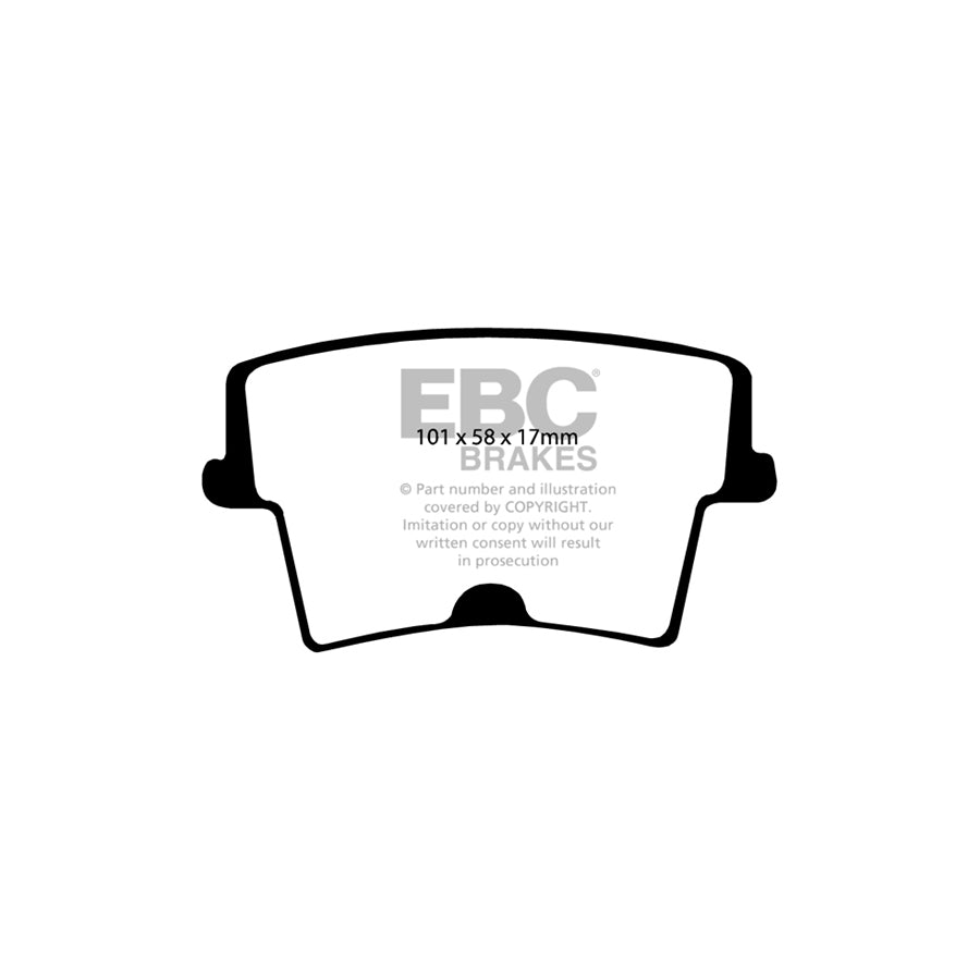 EBC DP21722 Chrysler Dodge Greenstuff Rear Brake Pads (Inc. 300C, Charger, Magnum) 2 | ML Performance UK Car Parts