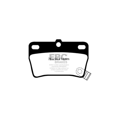 EBC DP61403 Toyota Rav 4 Greenstuff Rear Brake Pads - Akebono Caliper 2 | ML Performance UK Car Parts