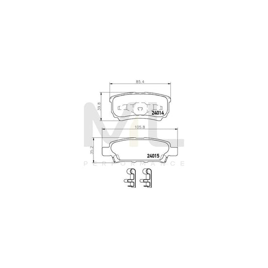 Hella 8DB 355 010-811 Brake Pad Set With Acoustic Wear Warning | ML Performance Car Parts