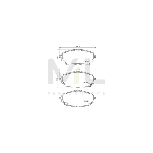 Brembo P 83 171 Brake Pad Set With Acoustic Wear Warning, With Anti-Squeak Plate | ML Performance Car Parts