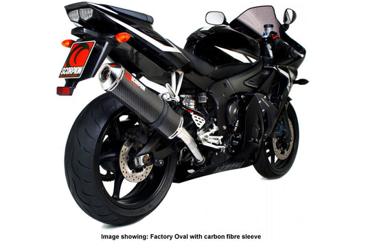 Scorpion EYA68SEO Yamaha YZF-R6 Factory Oval Slip-On - Polished Stainless Steel Sleeve | ML Performance UK UK