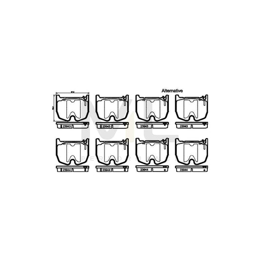 Hella 8DB 355 010-381 Brake Pad Set Prepared For Wear Indicator | ML Performance Car Parts