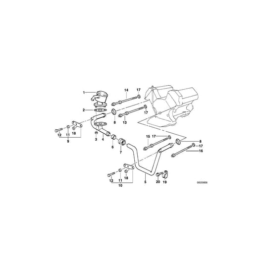 Genuine BMW 11721741320 E34 E38 Stud Bolt ZYL.1-4 (Inc. 730iL, 730i & 530i) | ML Performance UK Car Parts