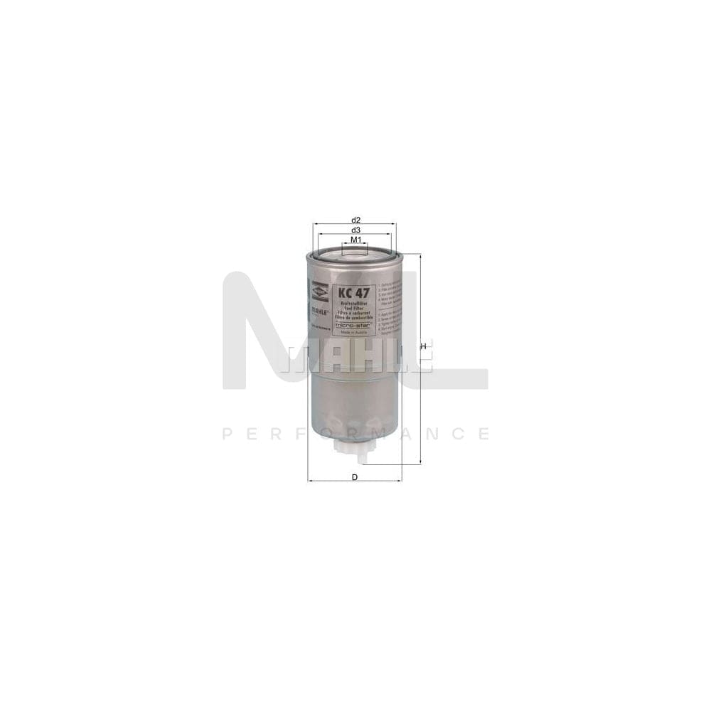 MAHLE ORIGINAL KC 47 Fuel filter Spin-on Filter | ML Performance Car Parts