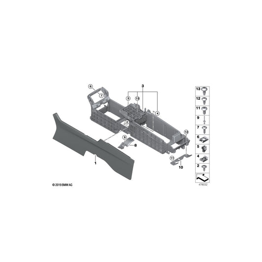 Genuine BMW 51169359848 Trim Cover, Rear Console, Right SCHWARZ (Inc. 745LeX, M760LiX & 750i) | ML Performance UK