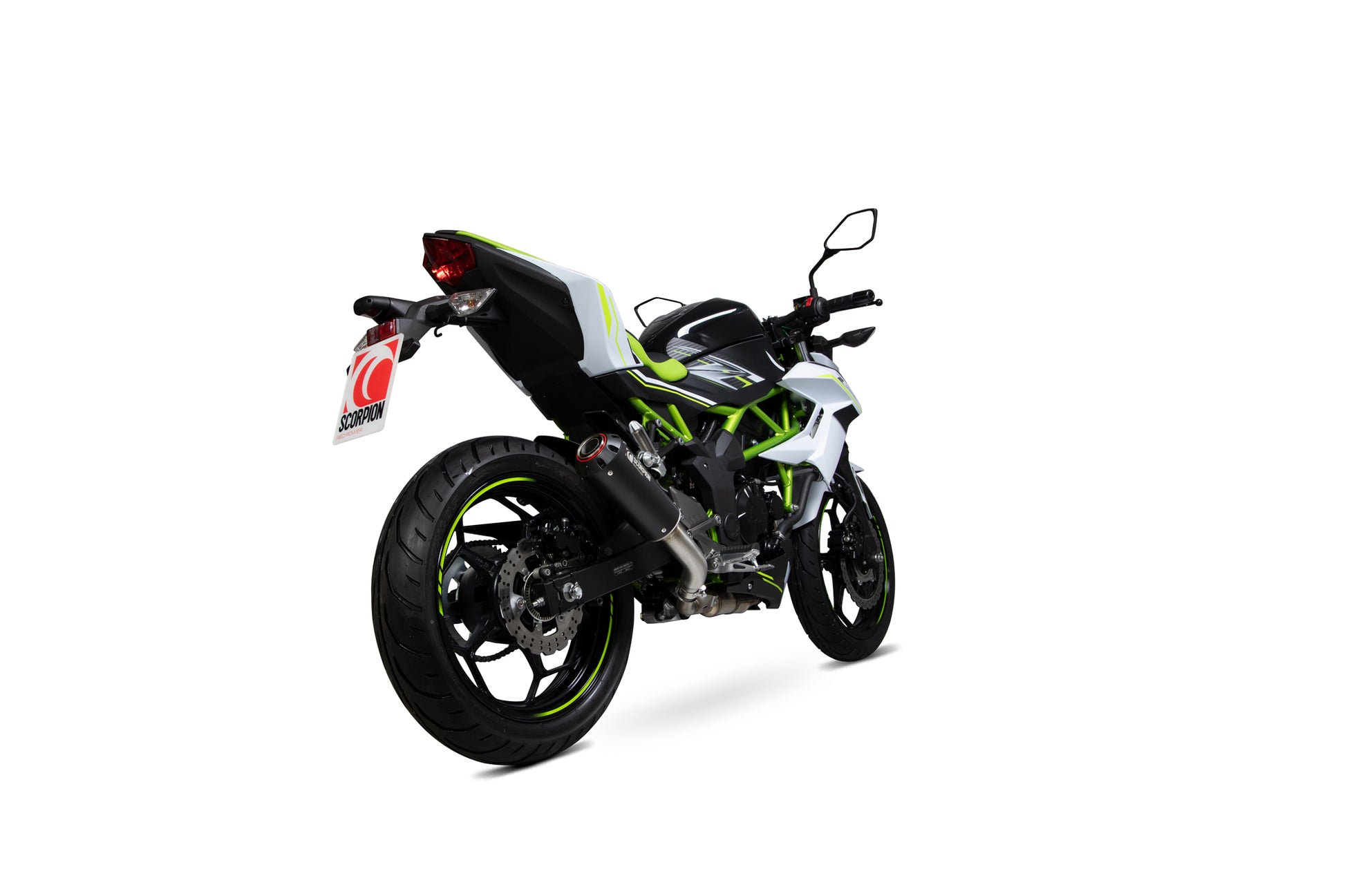 Scorpion PKA126BCER Kawasaki Z125 Red Power Slip-On - Black Ceramic Coated Sleeve | ML Performance UK UK