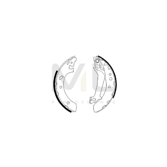 BOSCH 0 986 487 561 Brake Shoe Set for vehicles without ABS | ML Performance Car Parts