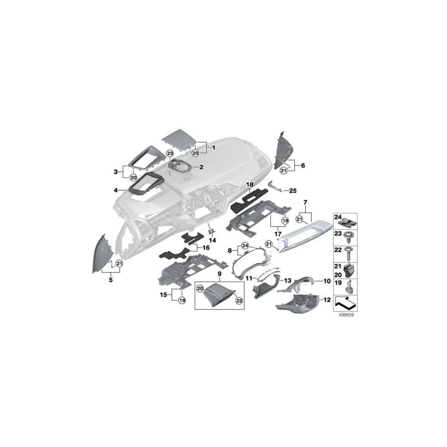 Genuine BMW 51459363477 M G02 G01 Adapter For Center Speaker (Inc. X3 18d, X4 30dX & X4 M40dX) | ML Performance UK Car Parts