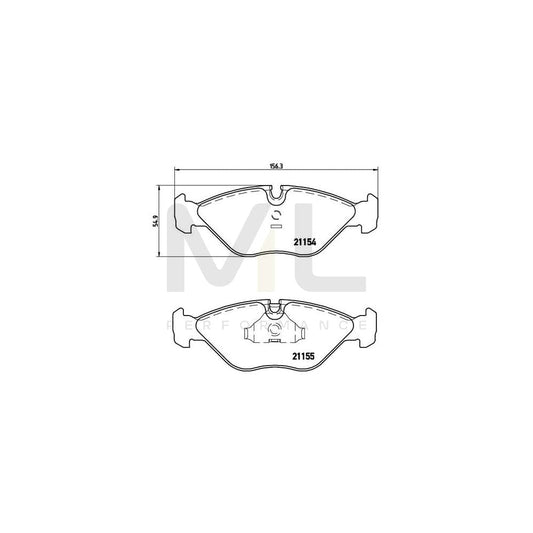 Brembo P 71 005 Brake Pad Set For Saab 9000 Prepared For Wear Indicator | ML Performance Car Parts