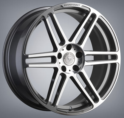 MANHART CONCAVE ONE RIM SET FOR BMW 5 SERIES  GUNMETAL GRAY / DIAMOND POLISHED