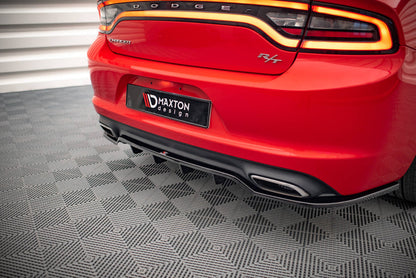 Maxton Design Dodge Charger RT MK7 Facelift Central Rear Splitter (With Vertical Bars)