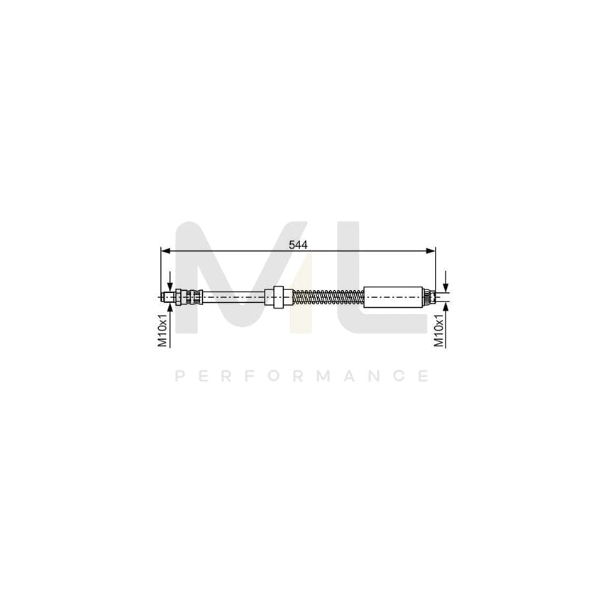 BOSCH 1 987 476 559 Brake Hose for PEUGEOT 306 519mm, M10x1 | ML Performance Car Parts