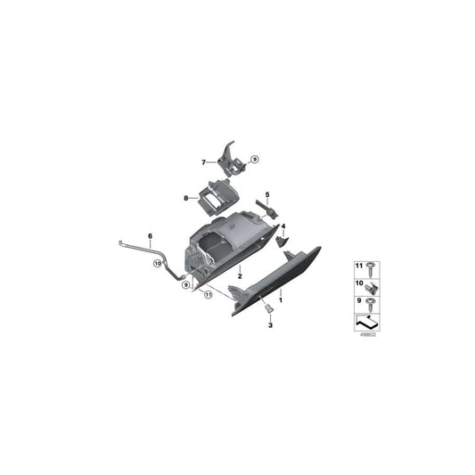 Genuine BMW 51169473658 G06 G05 G07 Glove Box Damper Left hand drive (Inc. X6 M50iX, X5 30iX & X7 30dX) | ML Performance UK