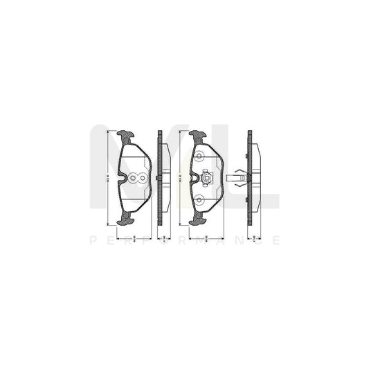 Bosch 0986Tb2147 Brake Pad Set Excl. Wear Warning Contact, With Accessories  | ML Performance Car Parts