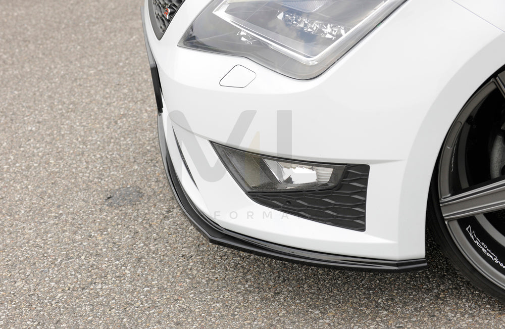 Rieger 00088105 SEAT 5F Front Splitter (Leon FR & Leon Cupra) 2 | ML Performance UK Car Parts