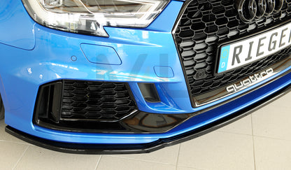Rieger 00088161 Audi 8V RS3 Front Splitter 4 | ML Performance UK Car Parts