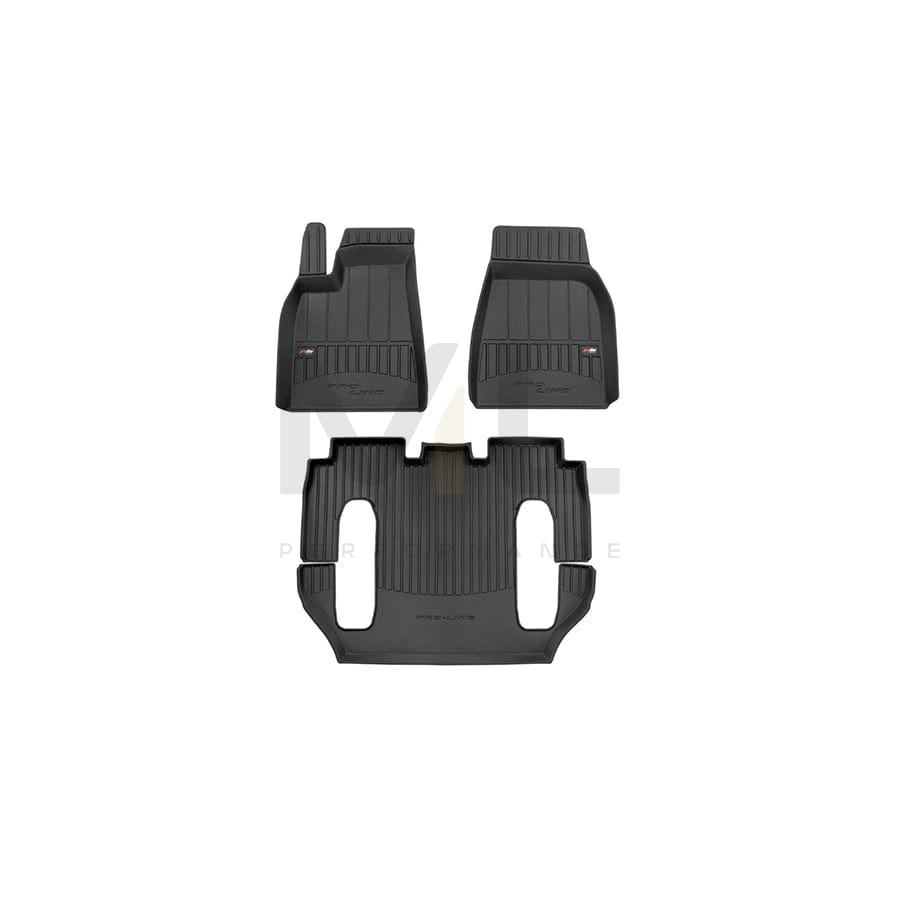 FROGUM Tailored, ProLine 3D408630 Floor mat set for TESLA Model X (5YJX) Elastomer, Front and Rear, Quantity: 3, Black | ML Performance Car Parts