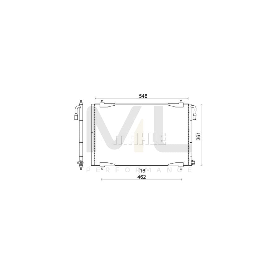 MAHLE ORIGINAL AC 220 001S Air conditioning condenser for PEUGEOT 206 without dryer | ML Performance Car Parts