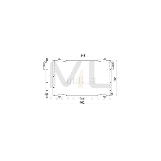 MAHLE ORIGINAL AC 220 001S Air conditioning condenser for PEUGEOT 206 without dryer | ML Performance Car Parts
