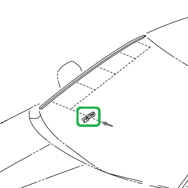 Genuine Lexus 75545-58020 CT Phase 1 Windscreen Moulding Clip