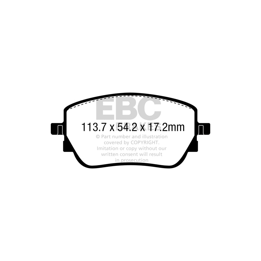 EBC DPX2391 Mercedes-Benz W/V177 C/X118 W/H/X247 Ultimax Rear Brake Pads - CBI Caliper 2 | ML Performance UK Car Parts