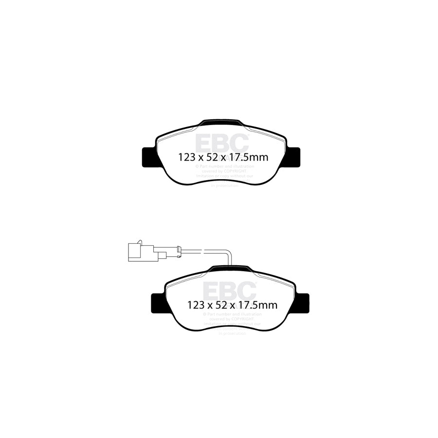 EBC PDKF2230 Fiat Ford Ultimax Front Brake Pad & Plain Disc Kit (Inc. 500 & Ka) 2 | ML Performance UK Car Parts