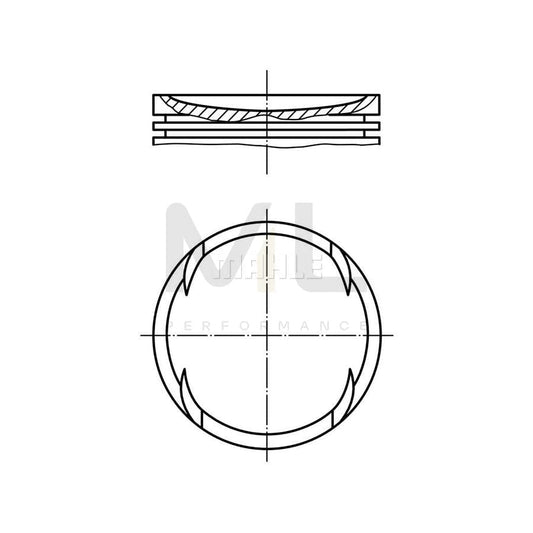 MAHLE ORIGINAL 028 PI 00120 000 Piston 76,51 mm, without cooling duct | ML Performance Car Parts