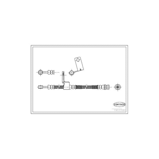 Corteco 19033581 Brake Hose For Hyundai Getz (Tb) | ML Performance UK