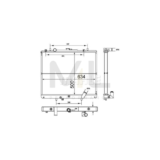 MAHLE ORIGINAL CR 1747 000S Engine radiator Brazed cooling fins | ML Performance Car Parts