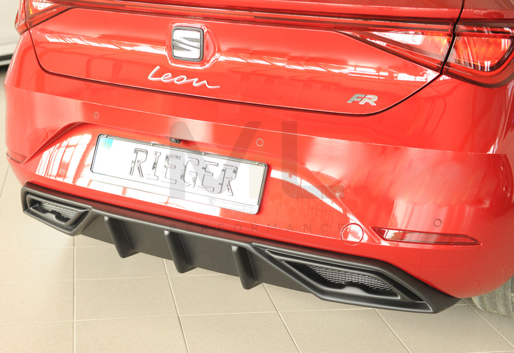 Rieger 00027055 SEAT Leon KL Rear Diffuser 8 | ML Performance UK Car Parts