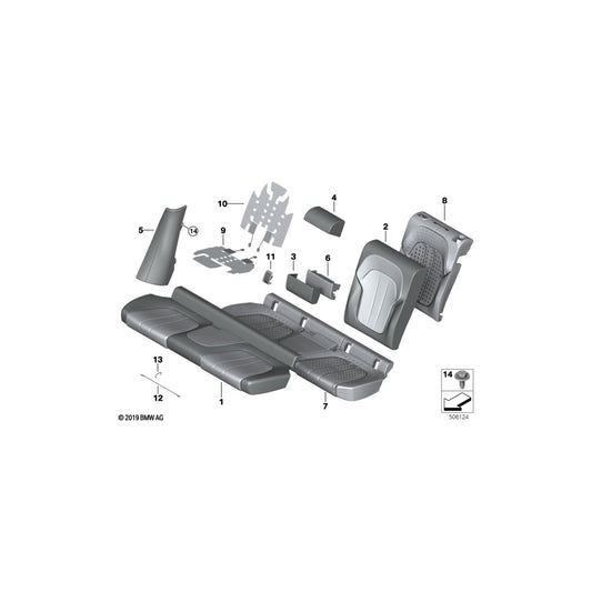 Genuine BMW 52207939538 G06 Side Finisher, Leather, Right SCHWARZ (Inc. X6 30iX, X6 40iX & X6 M50dX) | ML Performance UK