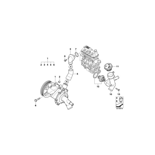 Genuine BMW 11512465014 R50 Exch. Flange Connector (Inc. One 1.4i, Cooper & One) | ML Performance UK Car Parts
