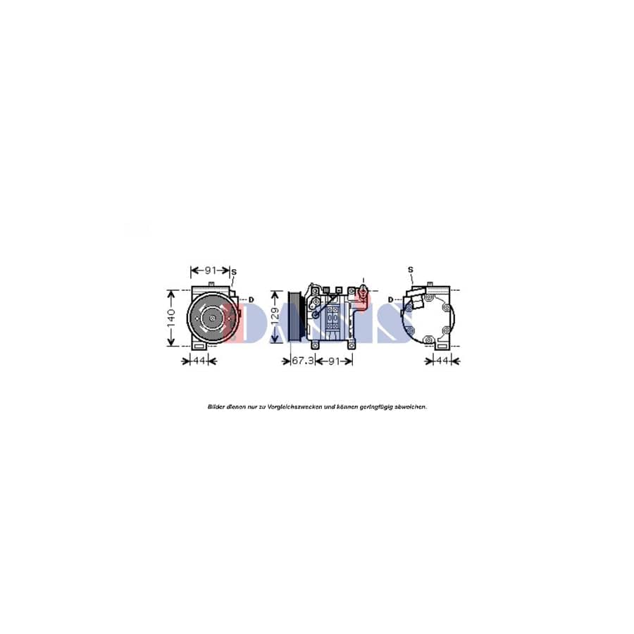 AKS Dasis 850255N Compressor, Air Conditioning For Nissan Micra II Hatchback (K11) | ML Performance UK