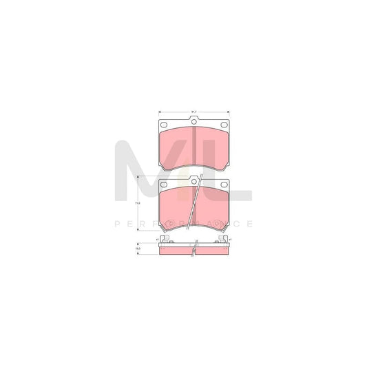 TRW Gdb1029 Brake Pad Set With Acoustic Wear Warning | ML Performance Car Parts