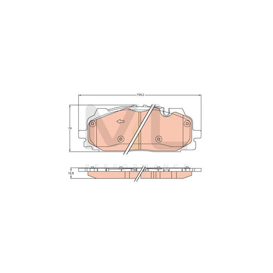 TRW Gdb2158 Brake Pad Set Prepared For Wear Indicator | ML Performance Car Parts