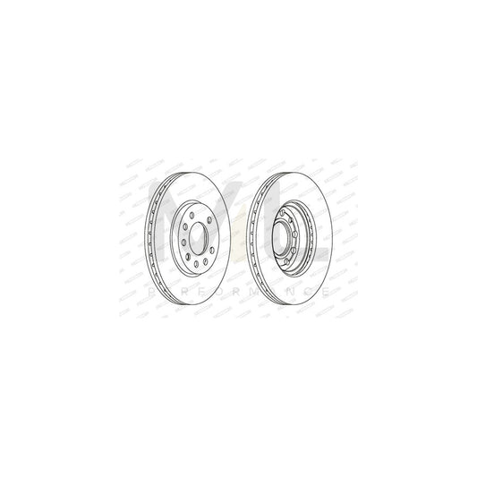 FERODO PREMIER Coat+ disc DDF1042C Brake Disc Vented, Coated, without bolts/screws | ML Performance Car Parts