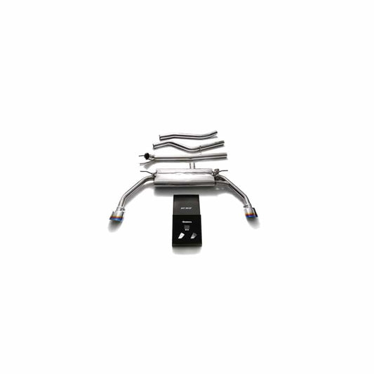 Armytrix MBL25-DS19B Valvetronic Exhaust System Mercedes-Benz CLA-Class C117 2014-2018 with Dual Blue Coated Oval | ML Performance UK UK Car Parts