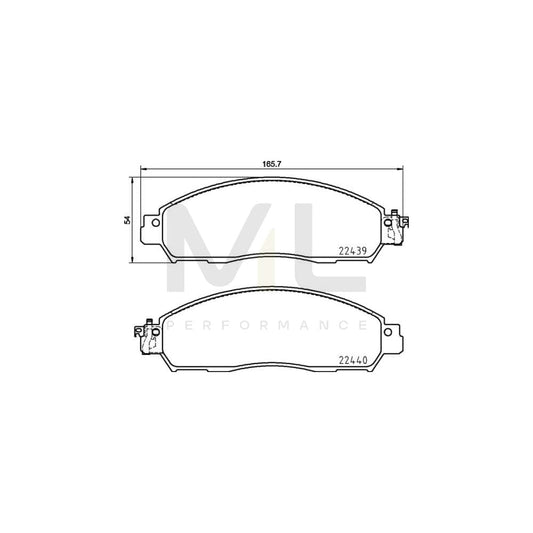 Brembo P 56 120 Brake Pad Set With Acoustic Wear Warning, With Anti-Squeak Plate | ML Performance Car Parts