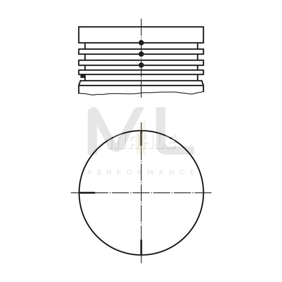 MAHLE ORIGINAL 022 04 04 Piston 69,25 mm | ML Performance Car Parts