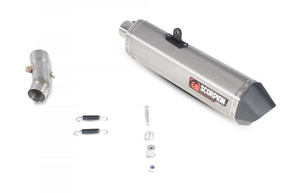 Scorpion RBM71SEO BMW Serket Parallel Slip-On - Brushed Stainless Steel Sleeve (F800 GT / F800 R) | ML Performance UK UK