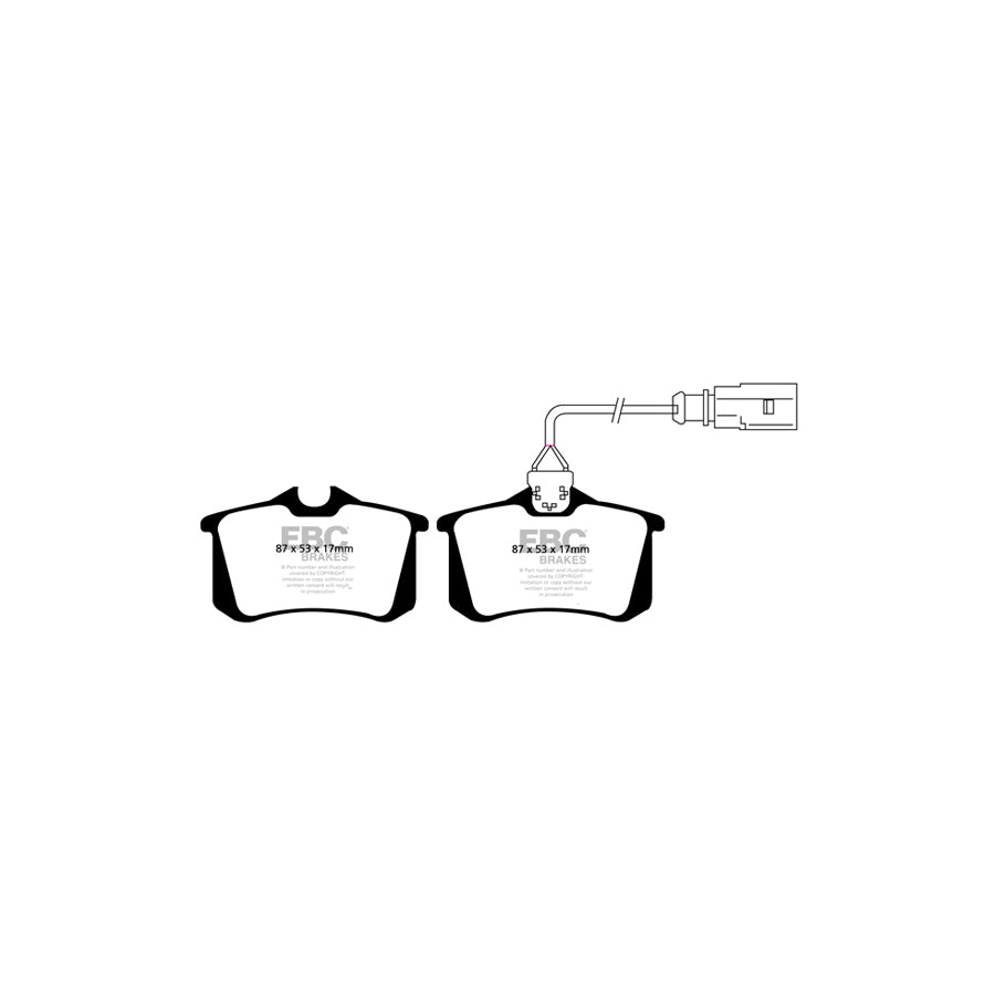 EBC DP31522C Audi RS4 Redstuff Rear Brake Pads 2 | ML Performance UK Car Parts