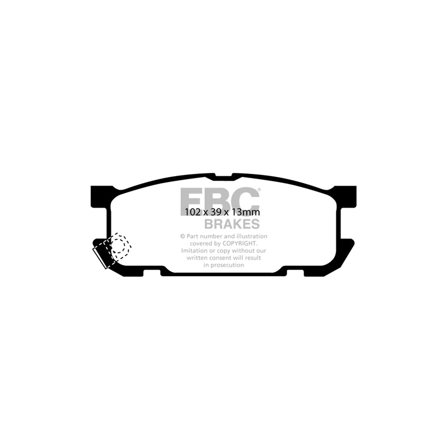 EBC DP41453R Mazda MX5 Mk2 Yellowstuff Rear Brake Pads - Akebono Caliper 2 | ML Performance UK Car Parts