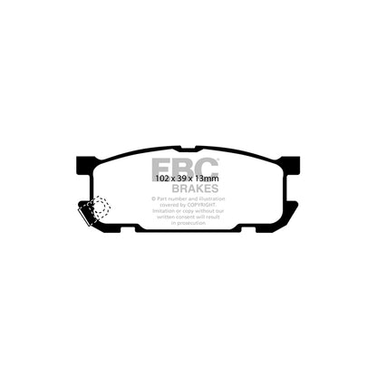 EBC DP41453R Mazda MX5 Mk2 Yellowstuff Rear Brake Pads - Akebono Caliper 2 | ML Performance UK Car Parts