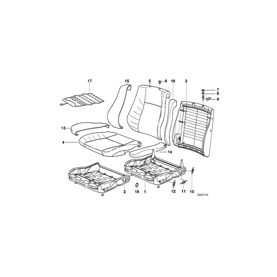 Genuine BMW 52101964987 E34 E32 Spring (Inc. 740i, M5 & 518g) | ML Performance UK Car Parts