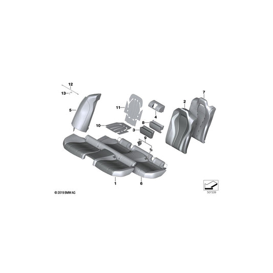 Genuine BMW 52208079264 F93 Seat Cover Leather (Inc. M8) | ML Performance UK
