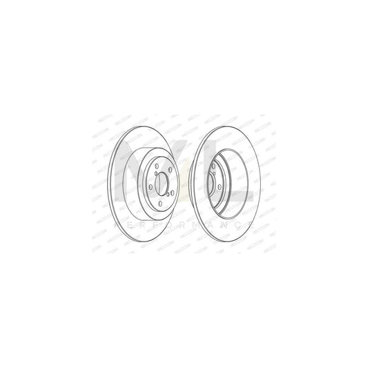 FERODO PREMIER DDF1647C Brake Disc Solid, Coated, without bolts/screws | ML Performance Car Parts