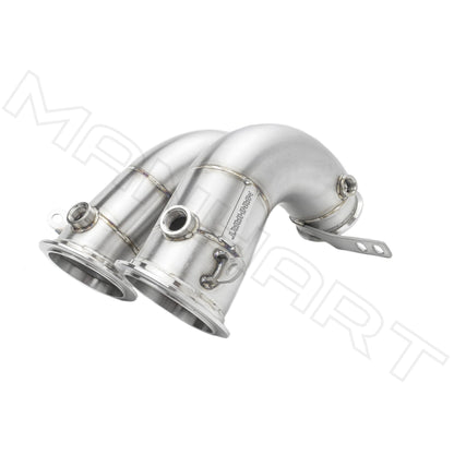 MANHART MH5F9011100_M8 DOWNPIPES RACE FOR BMW F9X M8 (COMPETITION) CAT-REPLACEMENT (PART 1 OF 2)