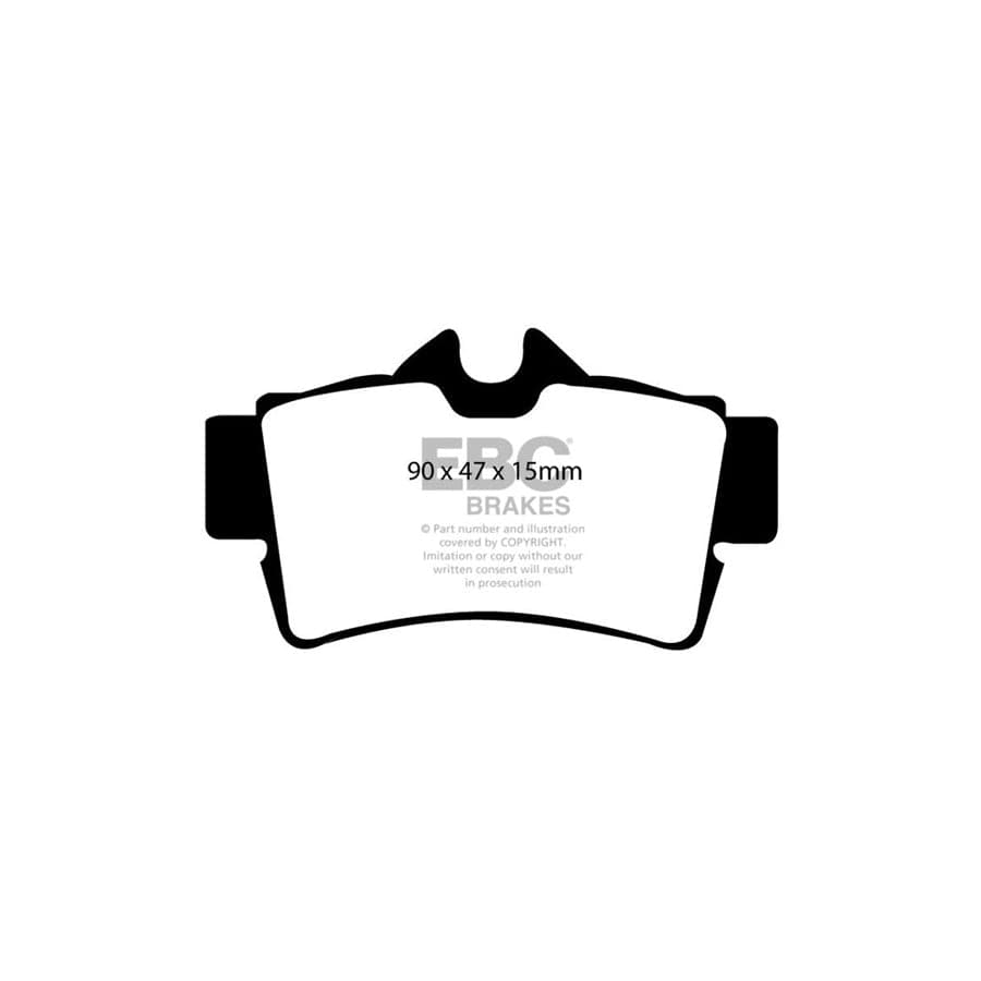 EBC PD03KR302 Ford Mustang Yellowstuff Rear Brake Pad & Plain Disc Kit 2 | ML Performance UK Car Parts