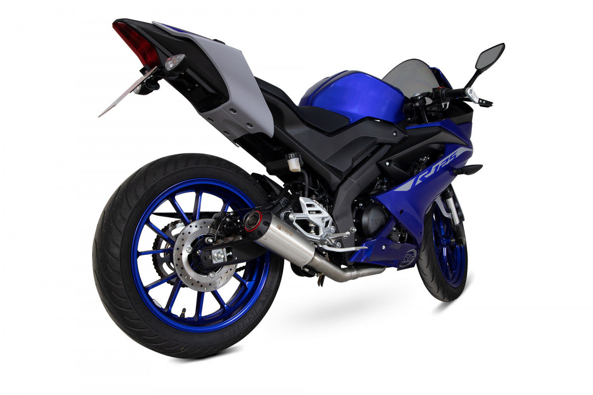 Scorpion PYA115SYSTEO Yamaha YZF-R125 Red Power Full System - Titanium Sleeve | ML Performance UK UK